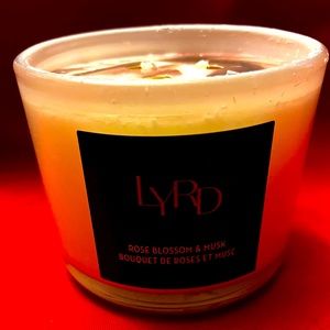 NIB Lyrd Rose Blossom & Musk Candle